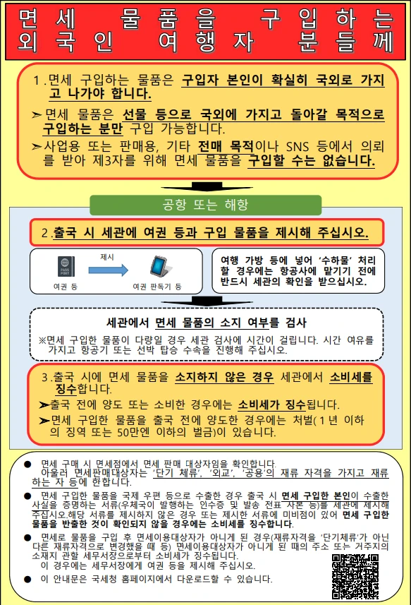 일본 해외여행 출입국 시 면세 금액 한도 범위 기준